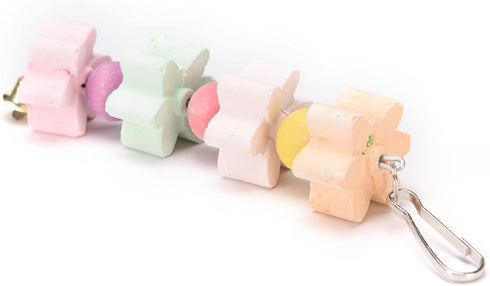 Parrot Beak Trimmer Calcium Stone Chinchilla Grinding Teeth Lava Block Chewing Toys with Bell 2 Pieces