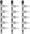 Aquarium Air Flow Control Lever Pump - 5 Way Inline Manifold Tubing Splitter Valve, 3-Pack