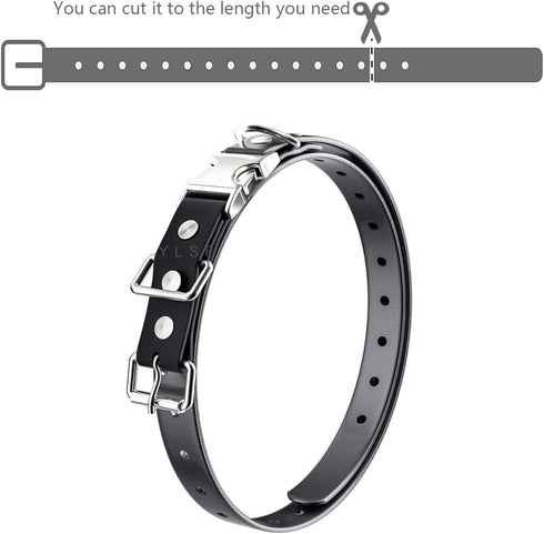 Quick Snap Bungee Dog Collar Strap with D Ring, Adjustable Durable Waterproof Replacement for Electronic Training