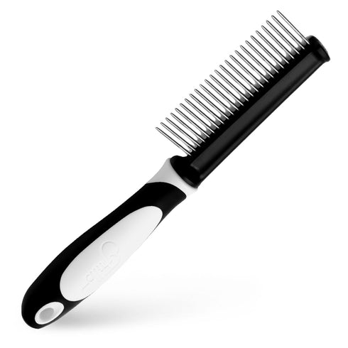 Fuller Brush Single-Sided Pet Comb - 25 Rust-Resistant Pins for Grooming Dogs & Cats, Ergonomic Handle