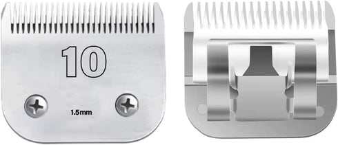 Clipper Blade Dog Grooming, Compatible with Andis Carbon Infused Steel, Detachable Ceramic Sharp Edge, 2Pack #10
