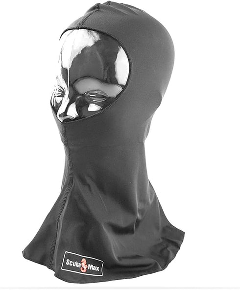 ScubaMax UV50 Spandex Hood for Warm Water Scuba Diving - Black