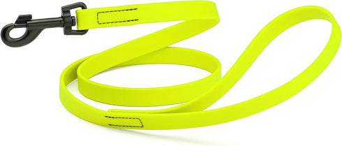 Dogline Biothane Waterproof Dog Leash, Strong Coated Nylon Webbing, 4 or 6 ft Lead for Small or Large Dogs