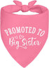 ZBBFSCSB Promoted to Big Sister Pink Dog Bandana, Photoshoot Prop Accessory for Pregnancy