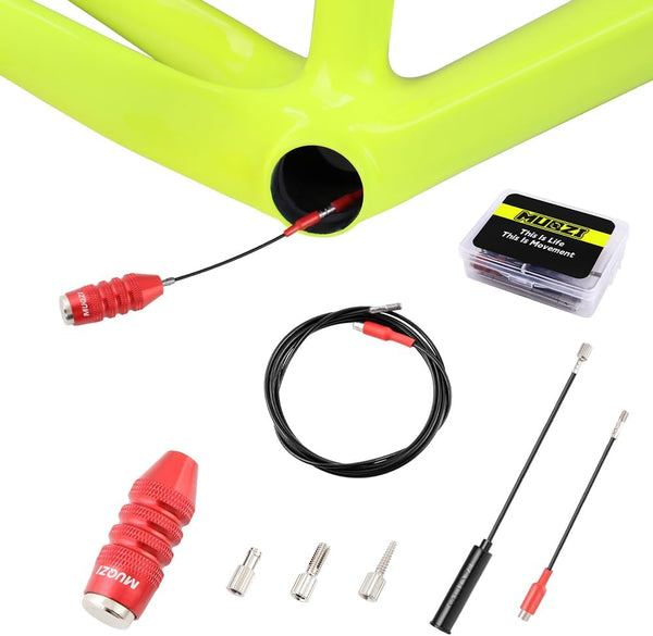 MUQZI Bicycle Internal Cable Routing Tool for Brake Shifter Cable Housing and Hydraulic Hose, Red