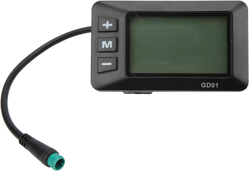Tbest Electric Bike LCD Display - 36V 48V GD01 Waterproof Plug for 22.2mm Handlebar