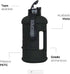 SHAKESPHERE Sports Water Bottle, 1.3L Wide Mouth Leakproof BPA-Free Gym Bottle for Daily Hydration, Matte Black