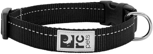 RC Pet Products Adjustable Dog Collar, Medium, 1 Inch Primary Collection, Black