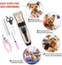 Generic 6 Pet Grooming Kit, Rechargeable Clippers with Guide Combs, Stainless Steel Blades, Scissors, Comb