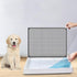 14.96X11.81X2.55 Inches TOYANDONA Dog Potty Toilet Training Tray Splashproof Plastic Dog Urine Potty Tray with Raised