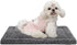 Washable Reversible Dog Bed Mat, Soft Fluffy Pet Kennel Pad for Large, Medium, Small Dogs, 21 x 13 Inch, Gray
