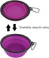 Guardians Large Collapsible Dog Bowls, 34oz Portable Travel Water Food Bowls, 2 Pack in Blue and Purple