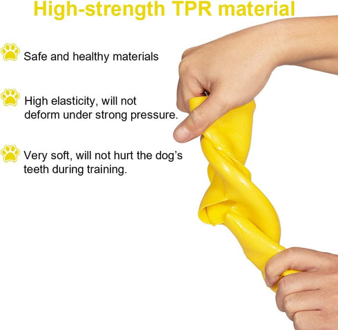 Indestructible Dog Flying Discs, Interactive Flyer Toys for Small Medium Dogs, 7.48 inch, Yellow