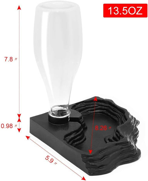 SLSON Reptile Water Feeder, Automatic Water Dispenser 13.5Oz for Turtle, Bearded Dragons, Lizards, Geckos in Terrarium