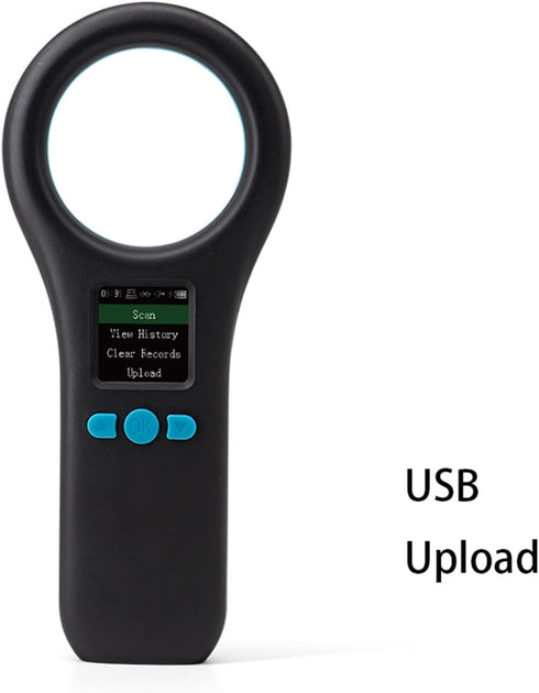 Treamvp ISO11784/85/FDX-B/EMID 134.2KHz/125KHz 500 Pet Microchip Scanner, Handheld Animal Micro Chip Reader