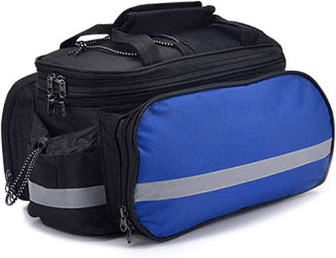 Multi-Function Bike Rear Rack Bag, Detachable Cycling Luggage Bag with Rain Cover (27L)