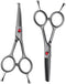 4.5" Dog Grooming Scissors 2 pcs - Curved Scissors for Dog Grooming and Thinning Shears for Small Dog Cat Face Paw