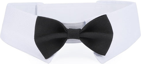 Segarty Dog Bow Tie, Adjustable Black Bowtie Collar for Extra Large Dogs, Comfortable Cotton Grooming Accessory