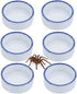 6 Pack Tarantula Ceramic Feeding Bowl, Hermit Crab Water Bowl, Small Reptile Micro Ceramic Food Dish (1.37" D, 0.51" H)