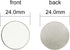 24mm, Pack 10 Blank Golf Ball Marker in Suit for Custom Printing, of (White)