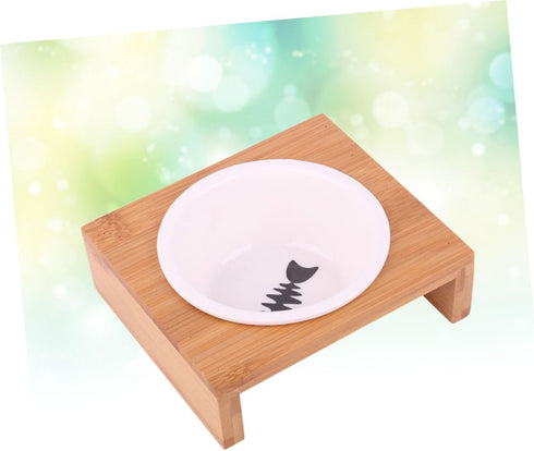 1 Table Single Bowl Pet Supplies - Dog Feeder Pet Dining Table with Ceramics Pet Bowl
