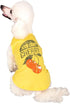 Blueberry Pet Cherry Soda Candy Cotton Dog Tank Top, Sunshine Yellow, Back Length 14", Pack of 1
