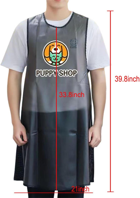 Dog Grooming Smock, Professional Pet Groomer Apron, Waterproof Grooming Workwear for Women Men
