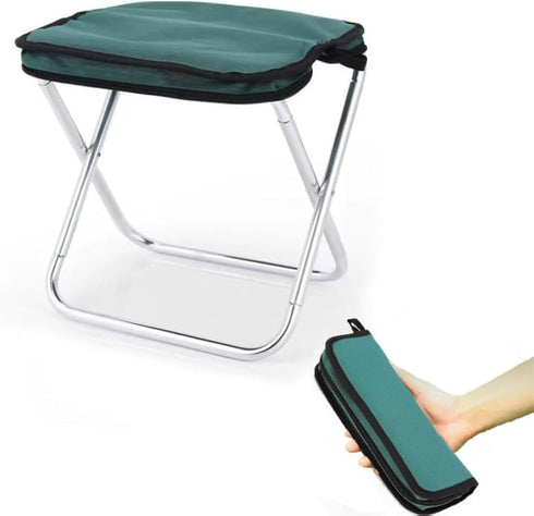 Generic Portable Aluminum Folding Stool with Self Zippered Storage Bag, Lightweight 0.68 lbs,