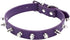 Spiked Dog Collar, Adjustable PU Leather Kitten Spiked Collar for Cats and Dogs (S, Purple)