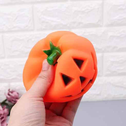 caralin Dog Interative Toy Squeaky Pumpkin Dog for Teaser Toy for Dogs Cats Training for Play