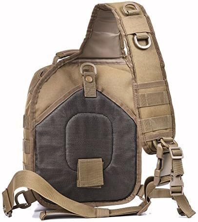REEBOW GEAR Tactical Sling Bag Pack, Military Rover Shoulder Sling Backpack, Small Tan Everyday Carry Bag