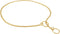 Alvalley Metal Chain Dog Show Collar, Adjustable Brass Snake Chain for Toy to Extra Large Dogs (Gold, 26", 3.8mm Thick)