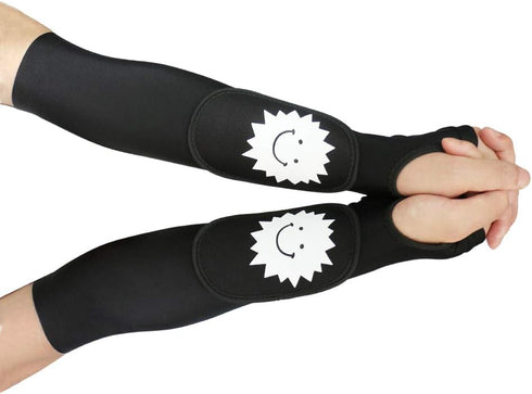 Luwint Kid Volleyball Arm Sleeves - Long Forearm Sleeves with Protection Pad and Thumbhole, 1 Pair