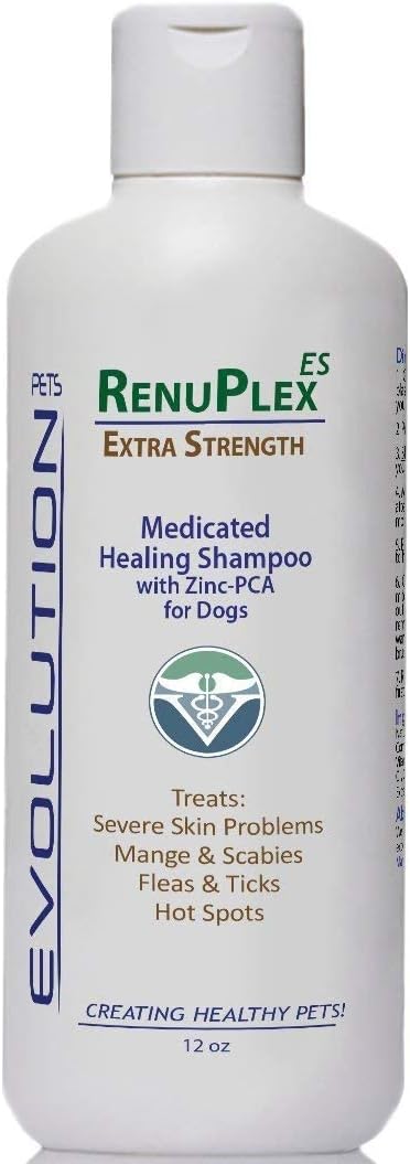 Medicated Dog Mange Shampoo, Extra Strength for Dogs, Eliminates Mange, Scabies & Skin Problems, Made in USA