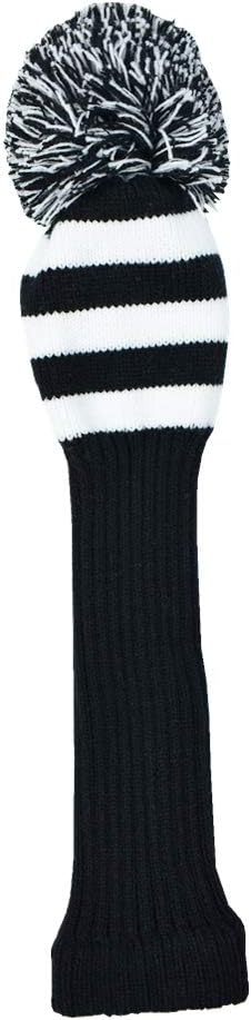 Stripes Knitted Golf Club Head Covers 3 Piece Set for 1, 3, 5 Drivers, Fits 460cc