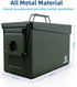 HARDROCK 30 50 Cal Ammo Can Metal 9mm Ammo Box Storage Crate Case for Shotgun Bullet, Rifle, Nerf Ammunition Waterproof