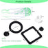 Feeding Fish Ring Set | 4pcs Fish Food Feeder + Jellyfish Decorations + Thermometer Strip for Aquarium Tank Accessories