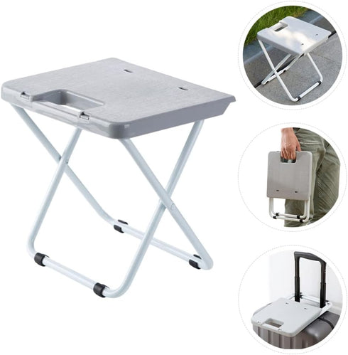 1pc Veemoon Portable Folding Stool Multi-Purpose Outdoor Chair Lightweight -Skid Design for Camping Gardening Fishing