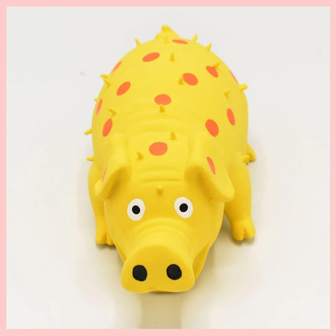 Squeaky Pig Dog Toys, 2 Pack Grunting Pig Toy That Oinks for Small Medium Large Dogs, Grunting Sound Play Dog Toy