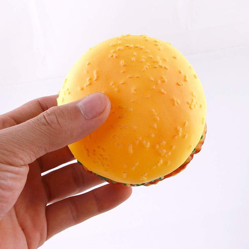 NTRR Bite-Resistant Squeaky Chewing Dog Toys, Hamburger Pet Toys for Golden Retrievers and More