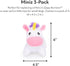 ZippyPaws Burrow Replacement Miniz, Unicorn 3-Pack Plush Dog Toys with Squeakers, Rainbow