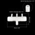 uxcell 2Pcs 8mm to 5.5mm 3 Ways Air Line Tubing Splitter Connector Fish Tank Oxygen Pipe Air Tubing Adapter for Aquarium, White