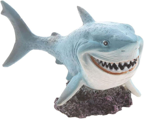 emours Resin Shark Fish Tank Decor, Small Aquarium Ornament Home Decoration