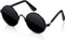 Dog Sunglasses Retro Pet Glasses, Classic Round Dog Glasses for Cats and Dogs, Photos Props Cosplay Costume (Black)