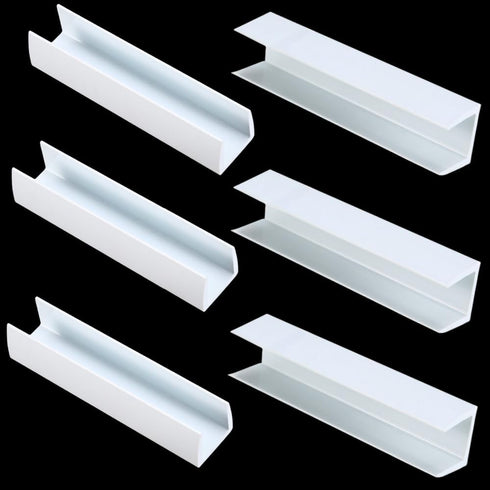 U Shape Fence Reinforcement Groove, Durable PVC Portable Fittings Accessory for Pet Gate Fence Reinforcement