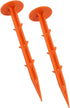 Property Line Markers - Unbreakable 6.3" Barbed Stakes for Ground and Survey