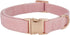 Soft Adjustable Dog Collar with Metal Buckle, Durable Comfort Cotton Corduroy for Large Medium Small Dogs, Light Pink