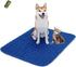MICROCOSMOS Summer Cooling Mat & Sleeping Pad, Water Absorption Top, Safe Materials, Easy Carry, EZ Clean (Dark Blue,