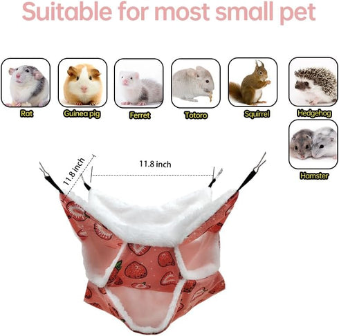 EAEDMY Hammock (5.Three Hammock) Rat Ferret Toys Cage Accessories, Guinea Pig Hideout Tunnel, Warm Bed for Rat Ferret