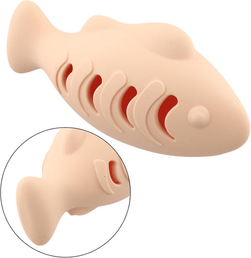 Shophubio Interactive Fish-Shaped Cat Toy Feeder, Silicone Food Dispenser for Indoor Cats, Engaging Hunting Play Treat